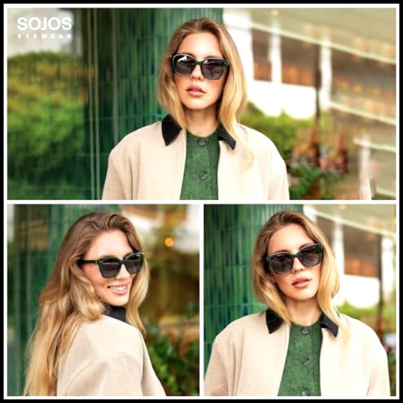 Vintage Oversized Cateye Sunglasses UV400 Protection Polarized main image 5